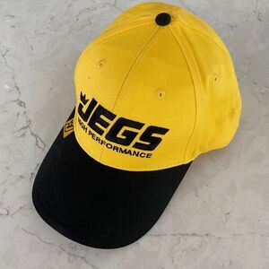 Jegs High Performance Baseball Cap Men's One Size Yellow Black Adjustable Strap